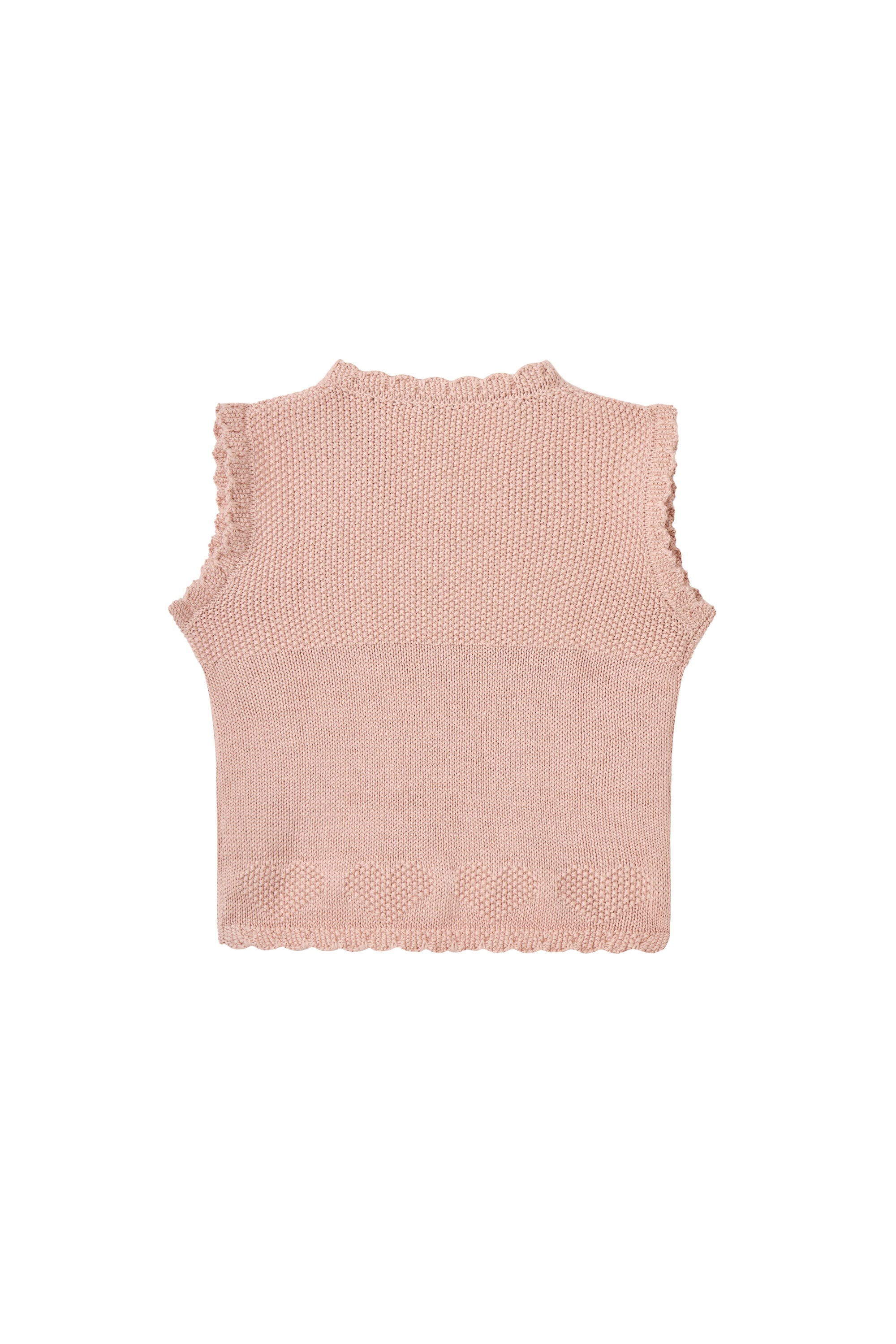 KNITTED PINK VEST. DESIGNED BY GIGI LEUNG