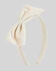 Cream Velvet Bow Headband