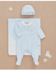 Baby Boy Blue Round Collar Romper