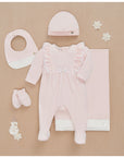 Baby Girl Pink Logo-Appliqué Romper