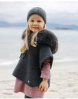 Softly knitted cape for girls