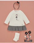 Girls Cream Sweatshirt Dress