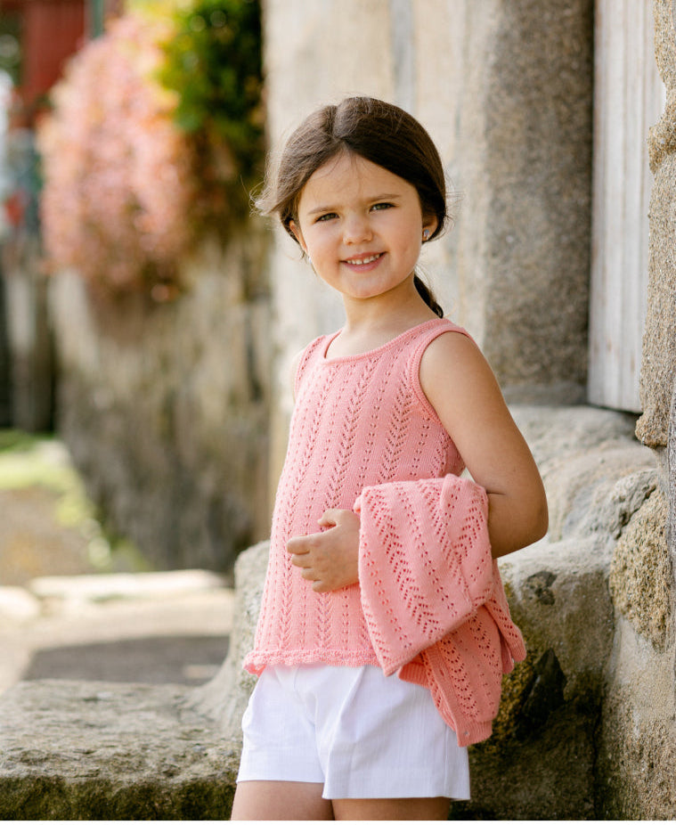 Girls’ shorts in canvas fabric