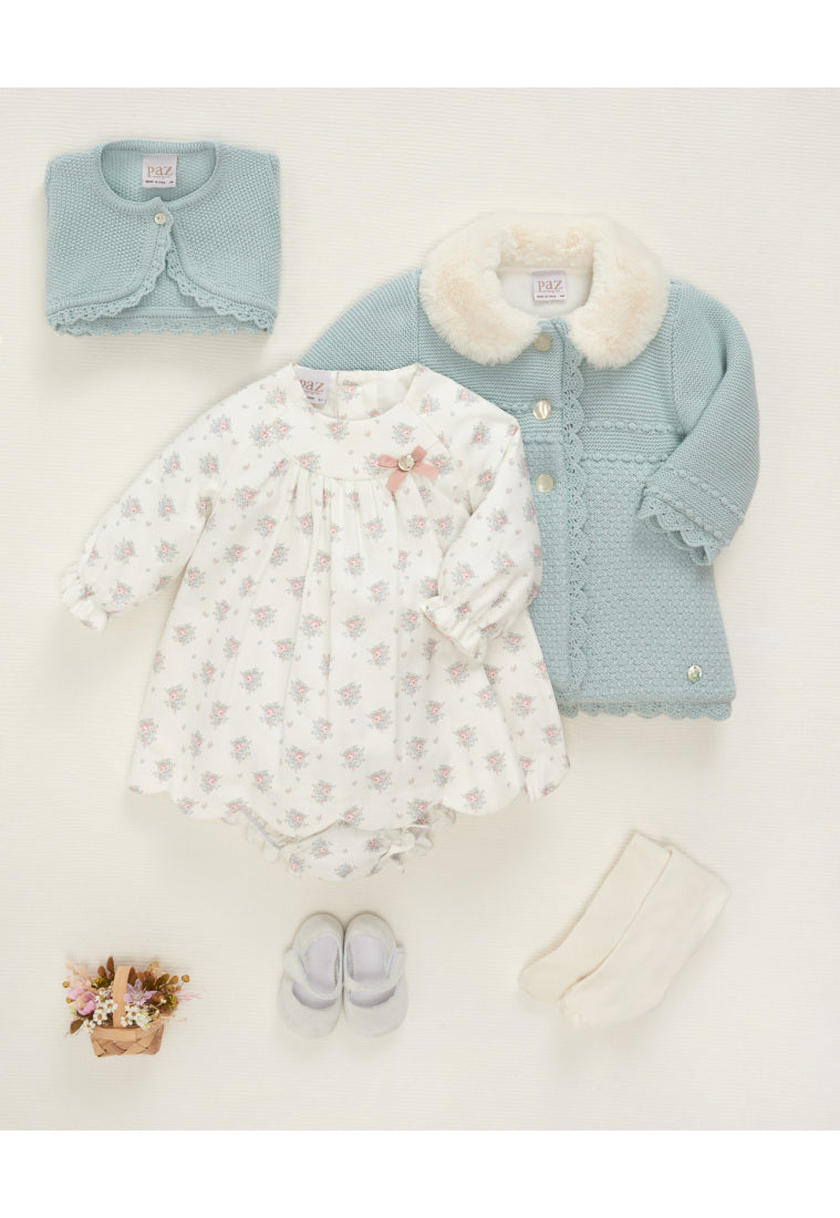 Baby Girl Floral DRESS with pink details