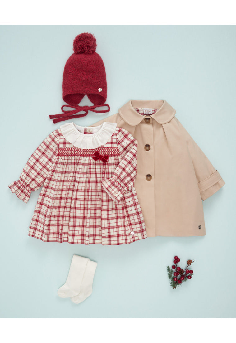 Twill coat with round collar