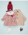 Twill coat with round collar