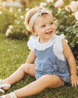 Baby Girls Striped Bow Romper