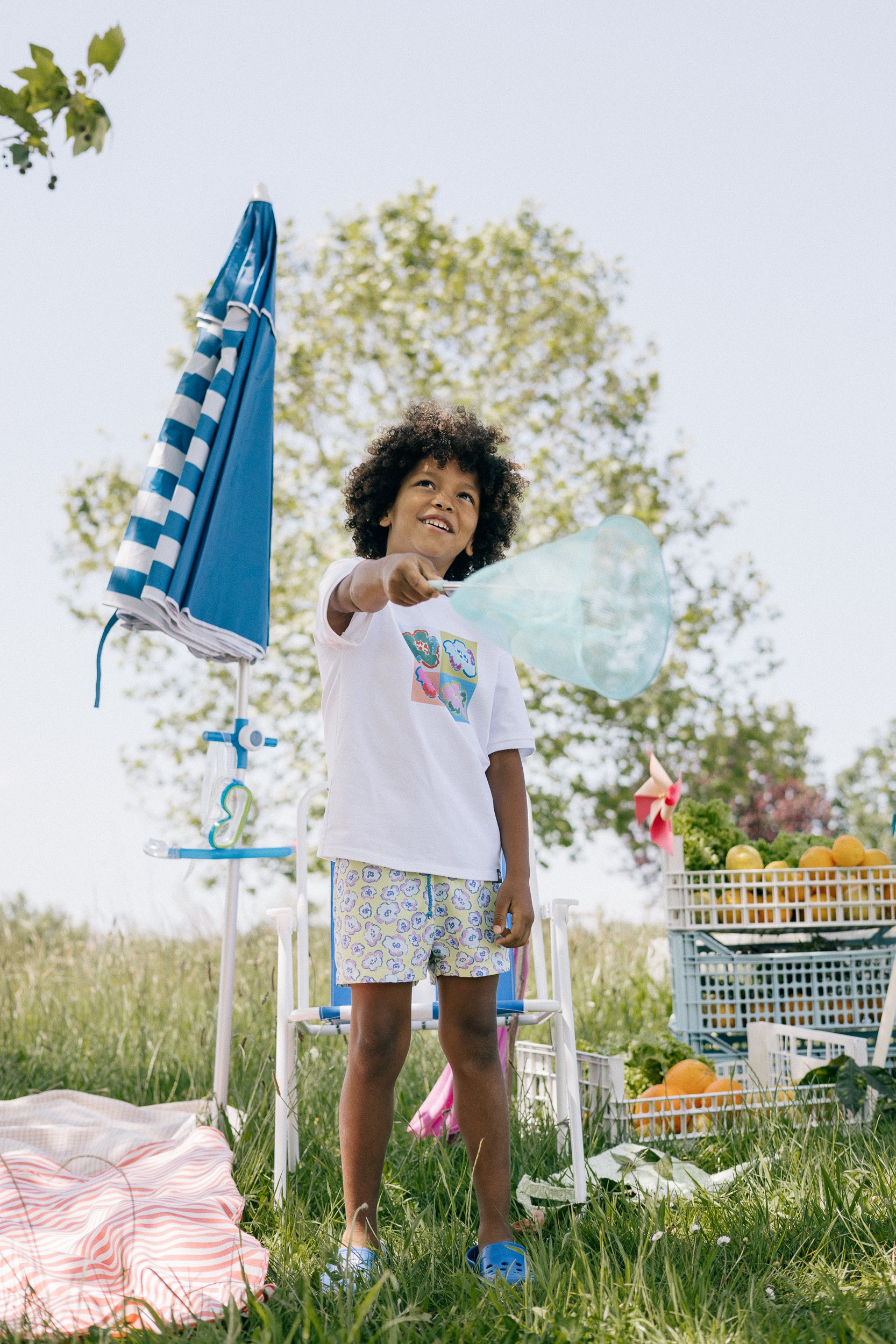 BOYS T-SHIRT WITH FLOWER PRINT