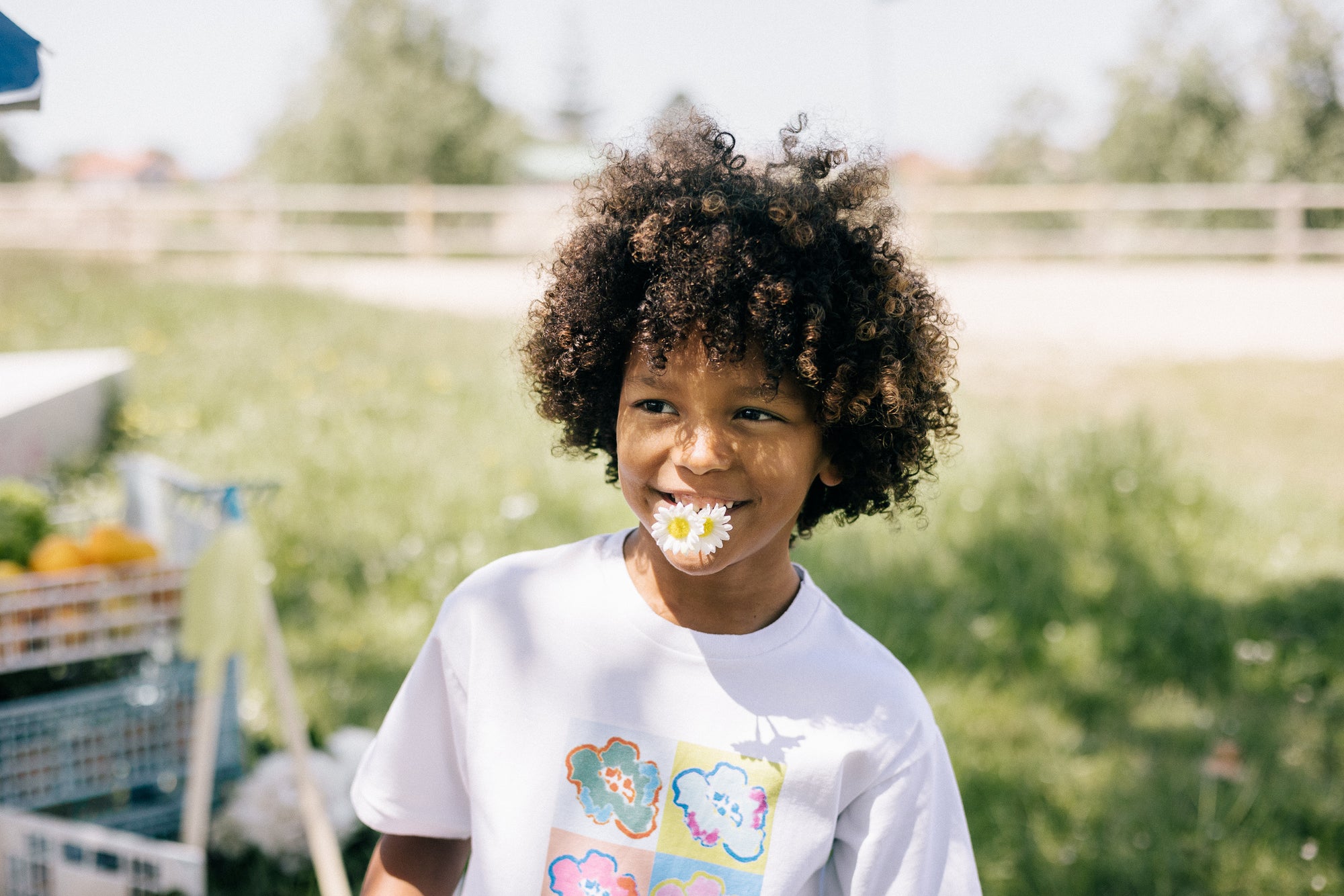 BOYS T-SHIRT WITH FLOWER PRINT