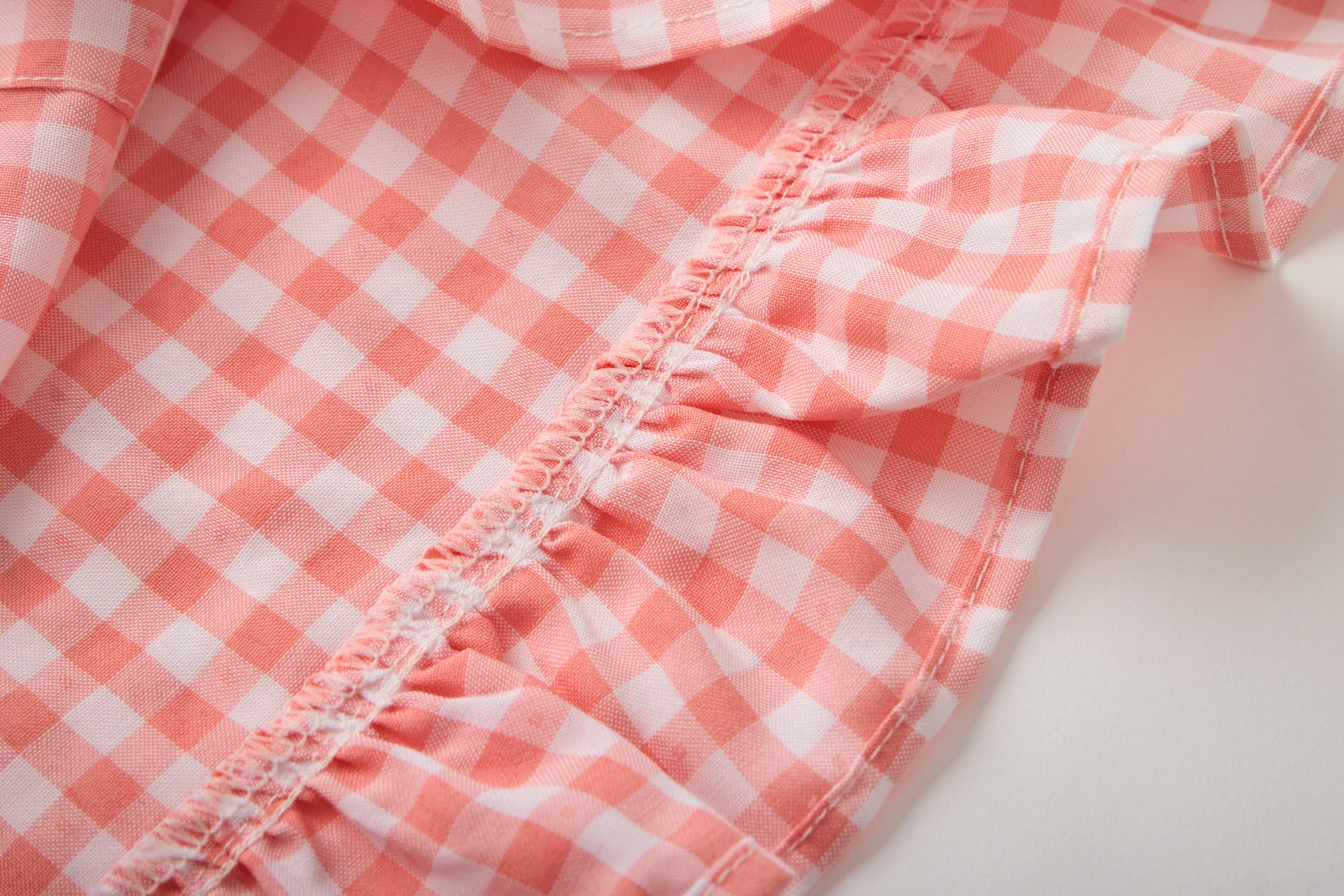 Pink Gingham Blouse for Girls