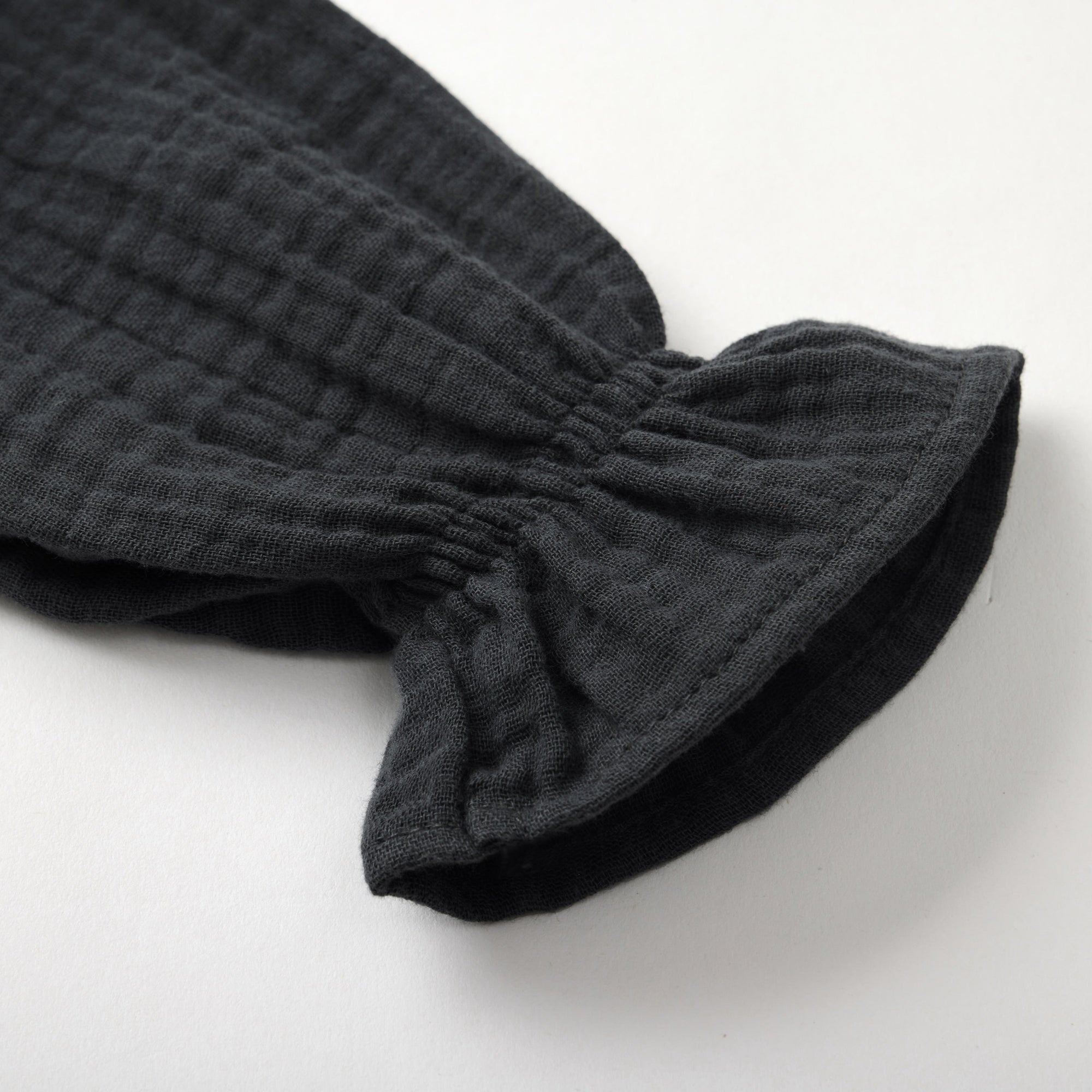 High-neck Dark Grey Chiffon Blouse