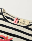 Sleeveless striped t-shirt for girls