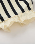 Sleeveless striped t-shirt for girls