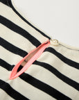 Sleeveless striped t-shirt for girls