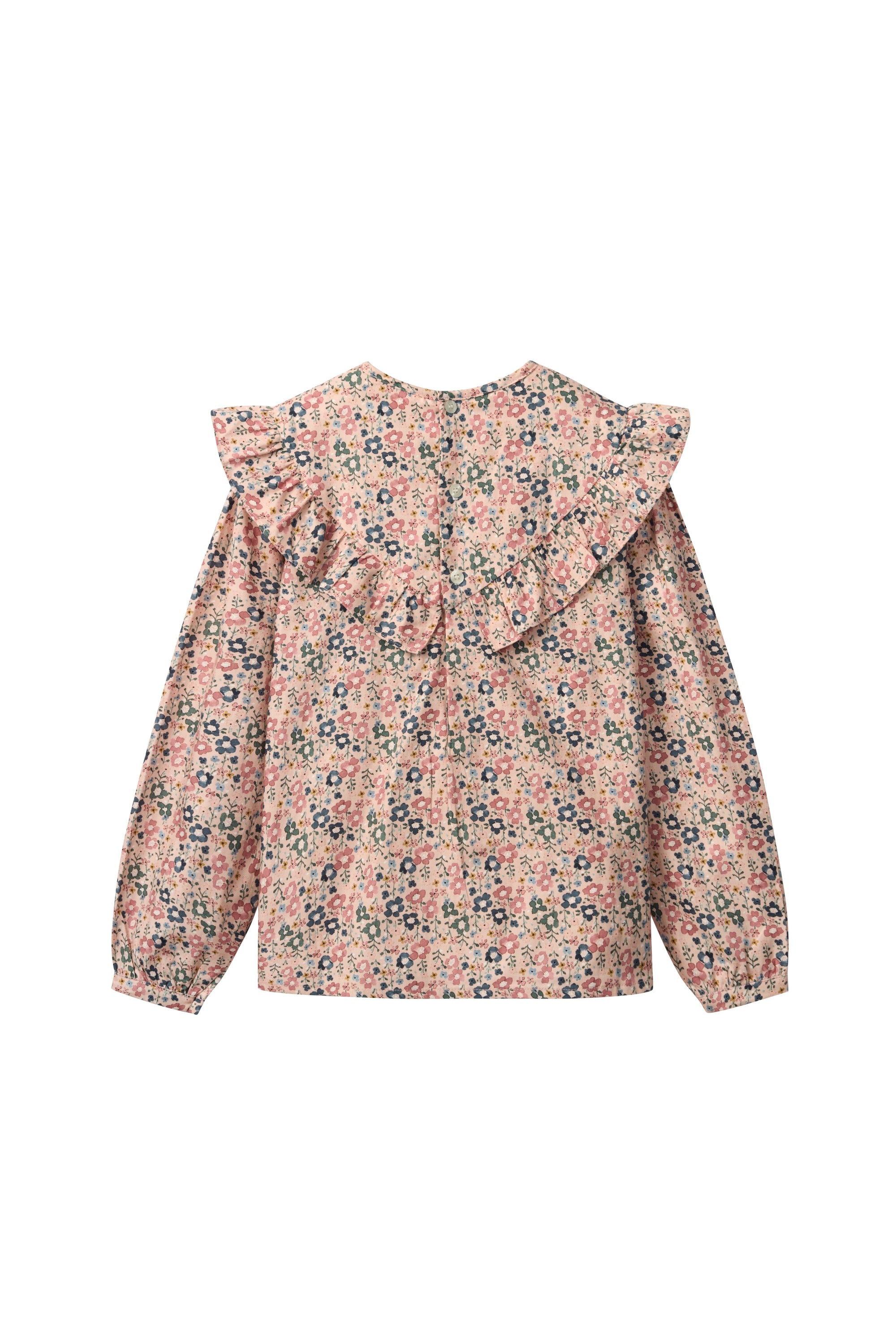 Floral pink blouse long sleeve
