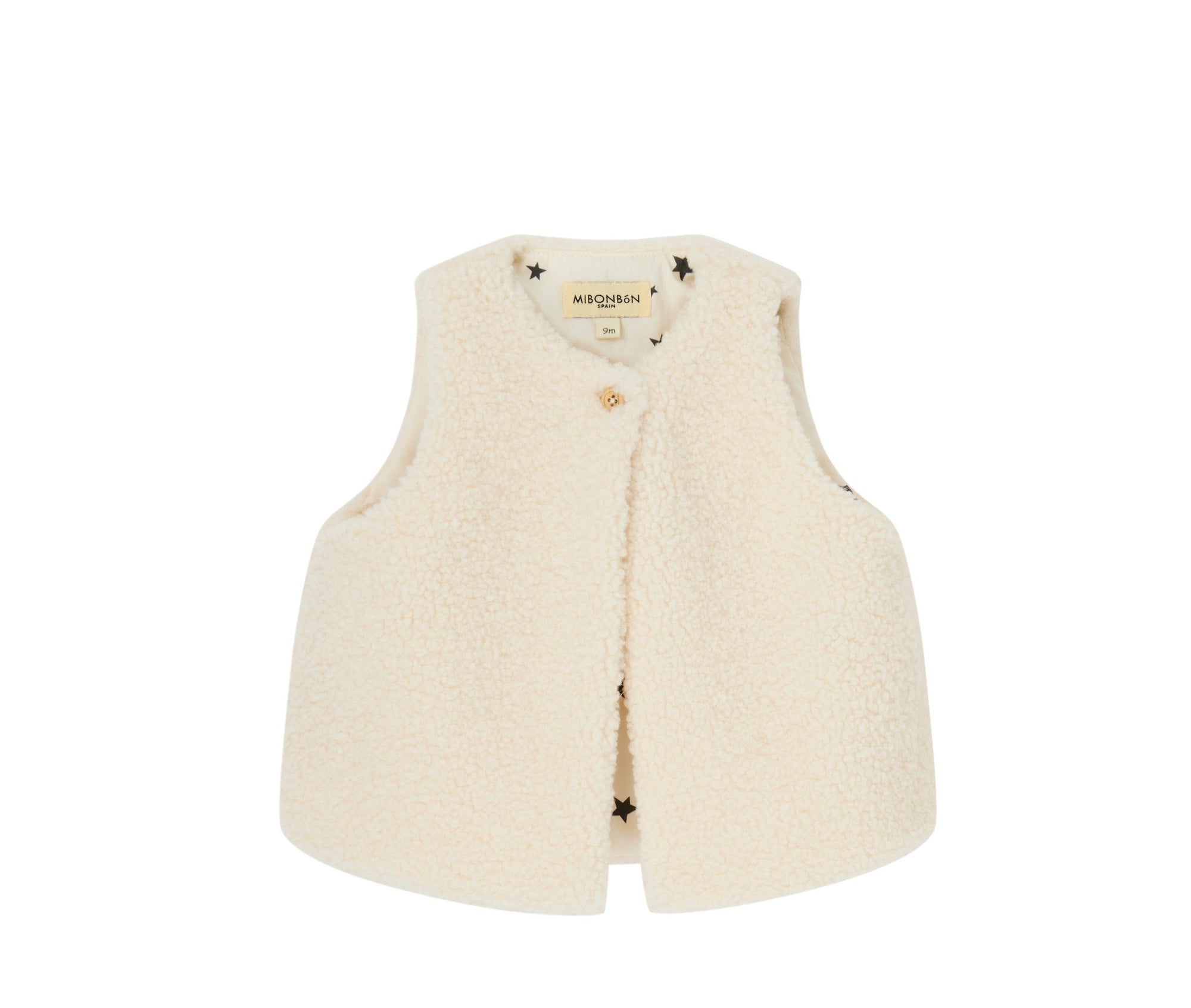 White puffer vest on a white background