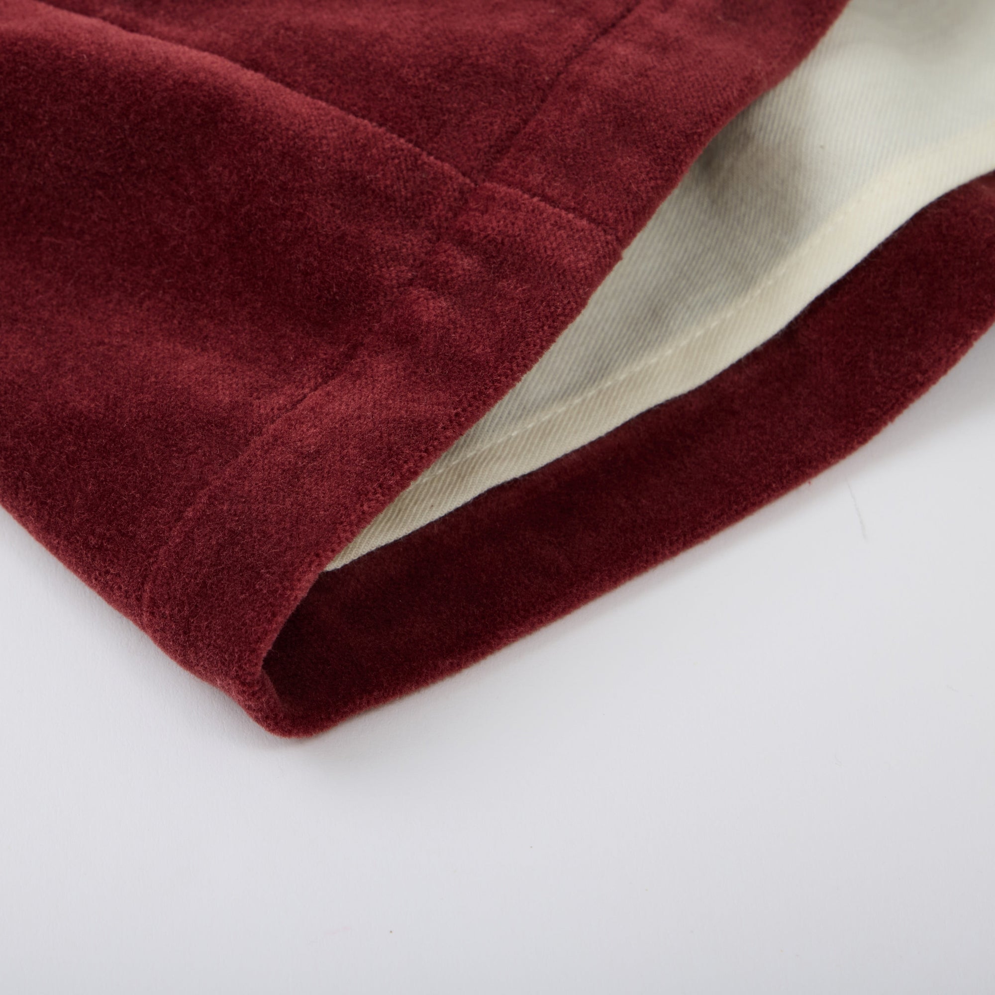 Burgundy velvet  skirt with decorative elements