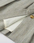 Grey  skirt with brown buttons