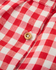 Red and white checkered blouse for babies