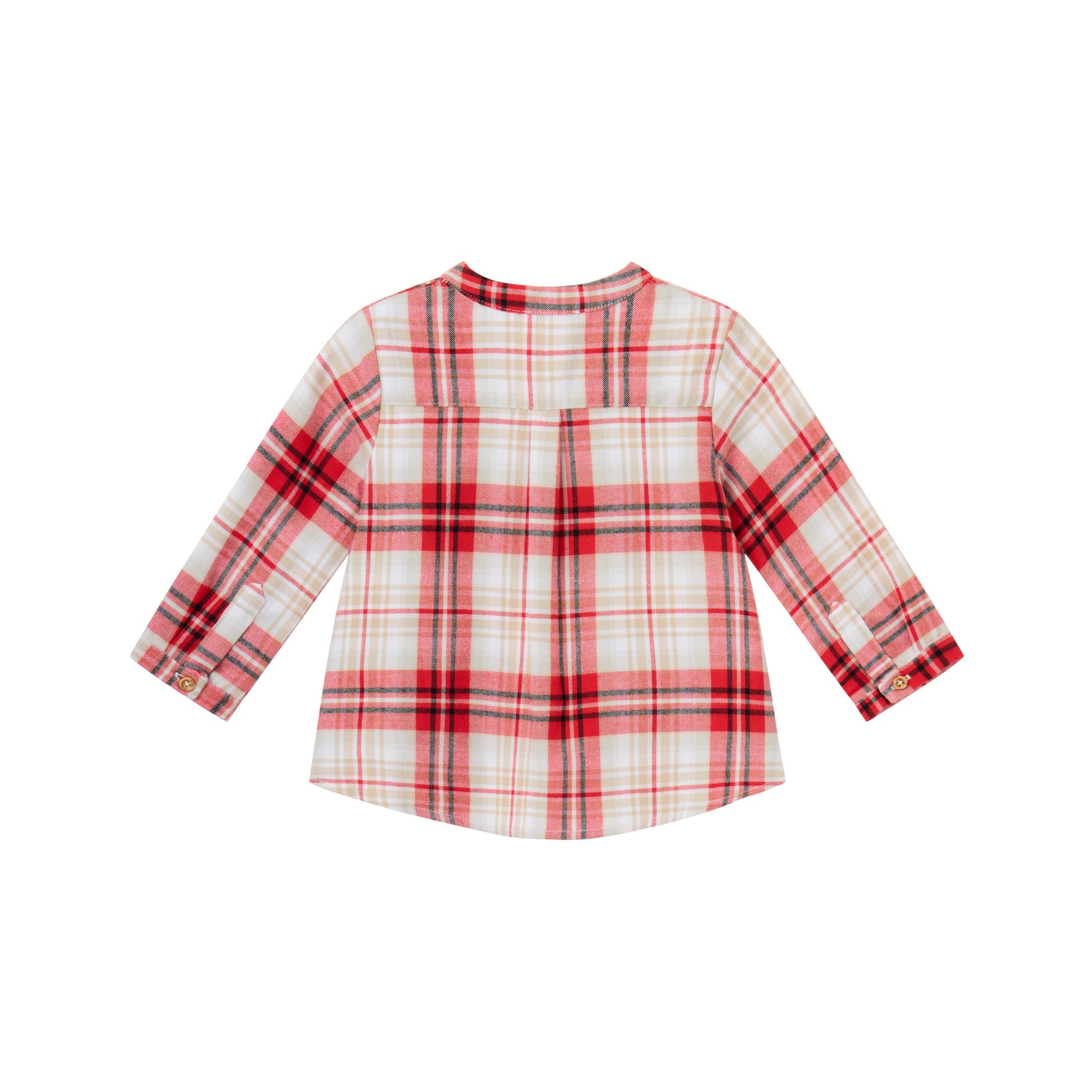 Red and white plaid shirt on a white background