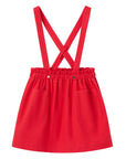Red skirt with suspenders from MIBONBON