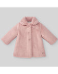 Coat with a soft fur collar for girls