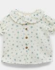 Baby girl blouse with green stars