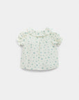 Baby girl blouse with green stars