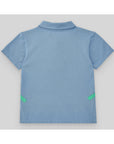 Short-sleeved polo with lapel collar for boys