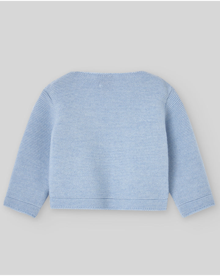 Chalk Blue NEWBORN CARDIGAN &quot;ESENCIAL&quot;