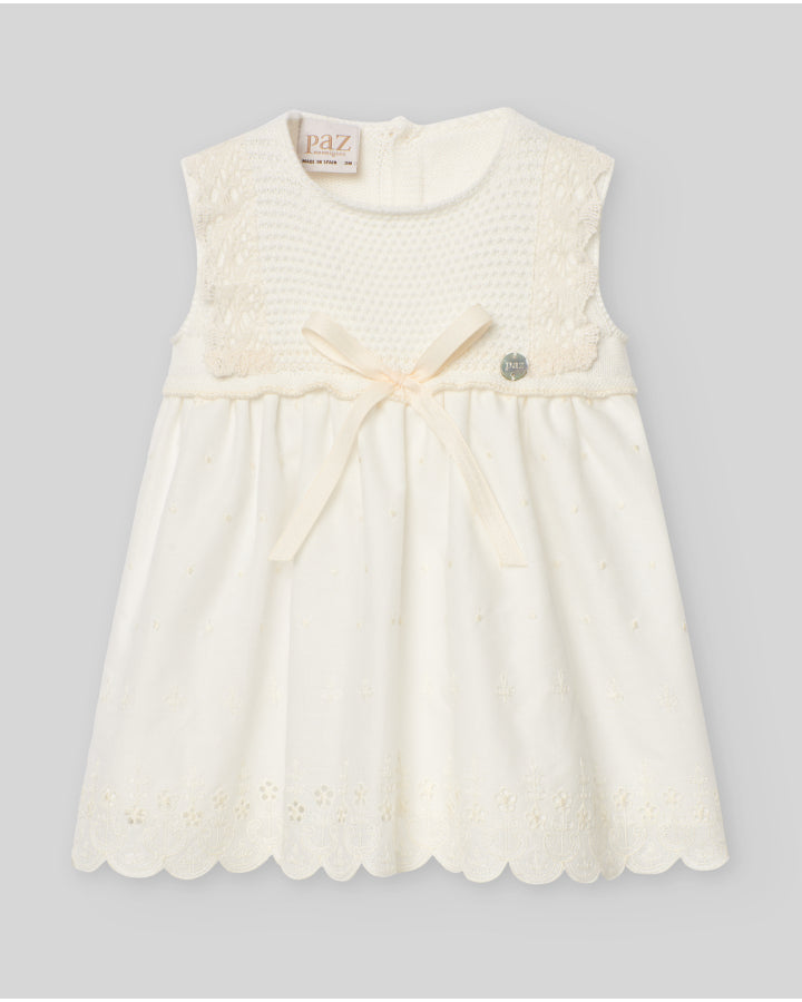 Dress for baby girl’s ceremony in cream colour