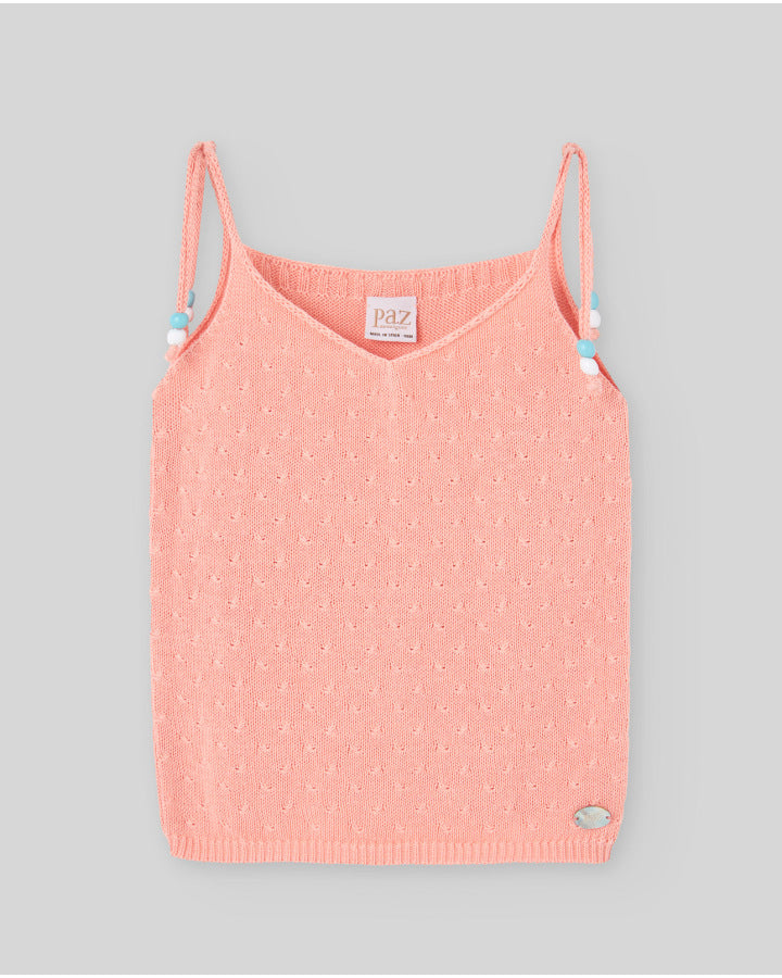 Knit tank top for girls