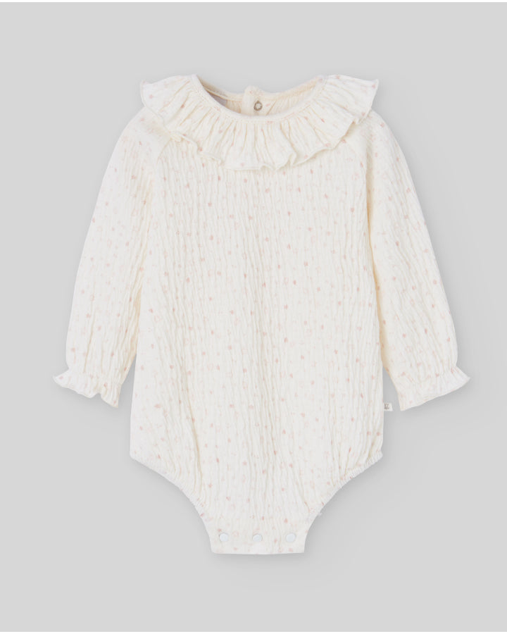Muslin bodysuit in 2 colours selection. Blue or Pink