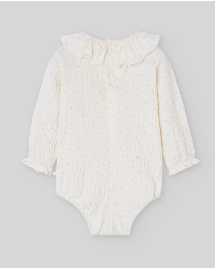 Muslin bodysuit in 2 colours selection. Blue or Pink