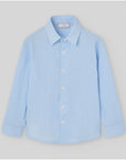 Long-sleeved shirt for boys made of seersucker fabric