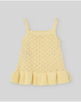Sleeveless knitted top for baby girls