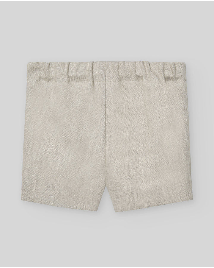 短亚麻礼裤