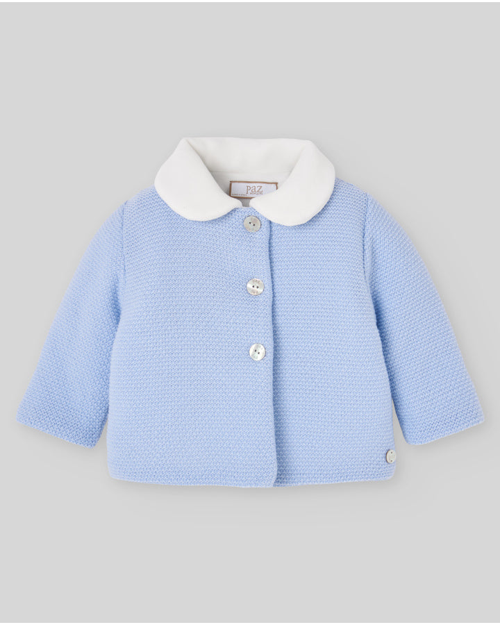 Knit coat for babies lined with soft