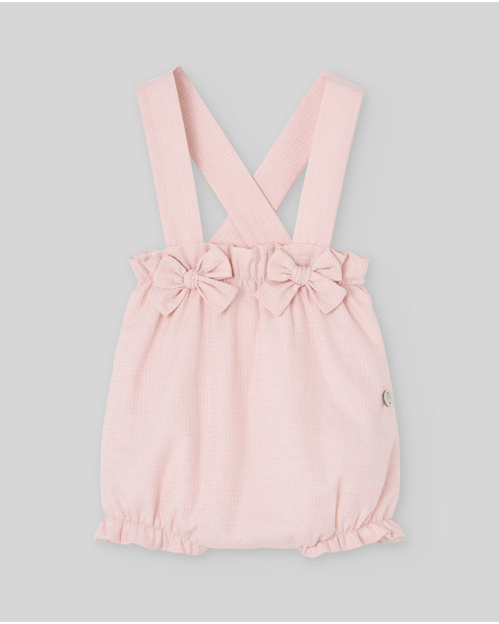 Baby girl romper with crossed straps