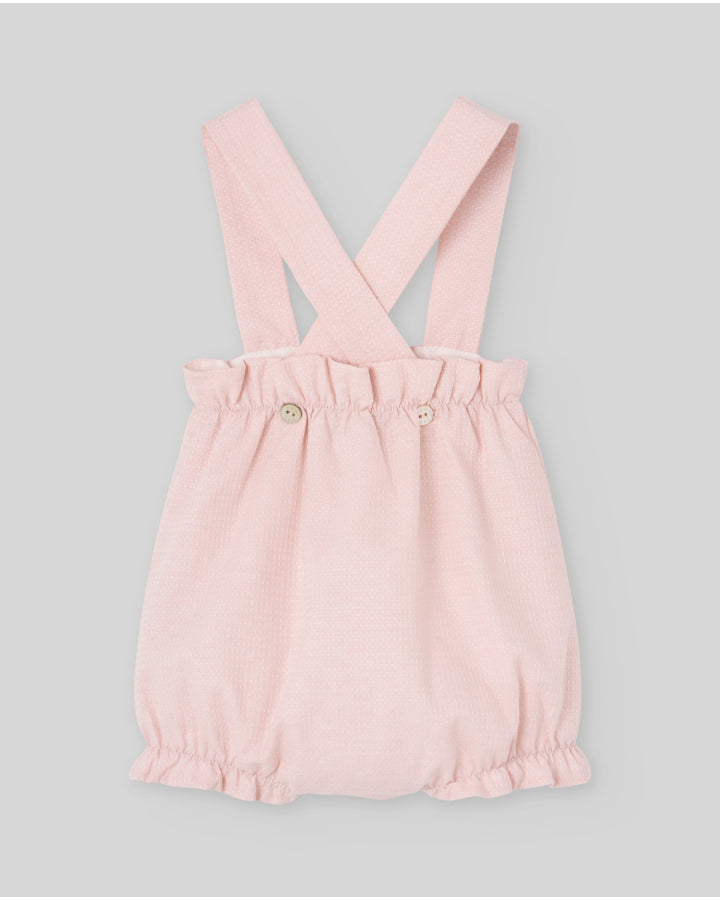 Baby girl romper with crossed straps