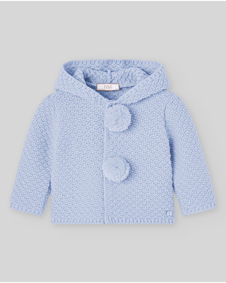 BLUE KNIT COAT FOR BABIES