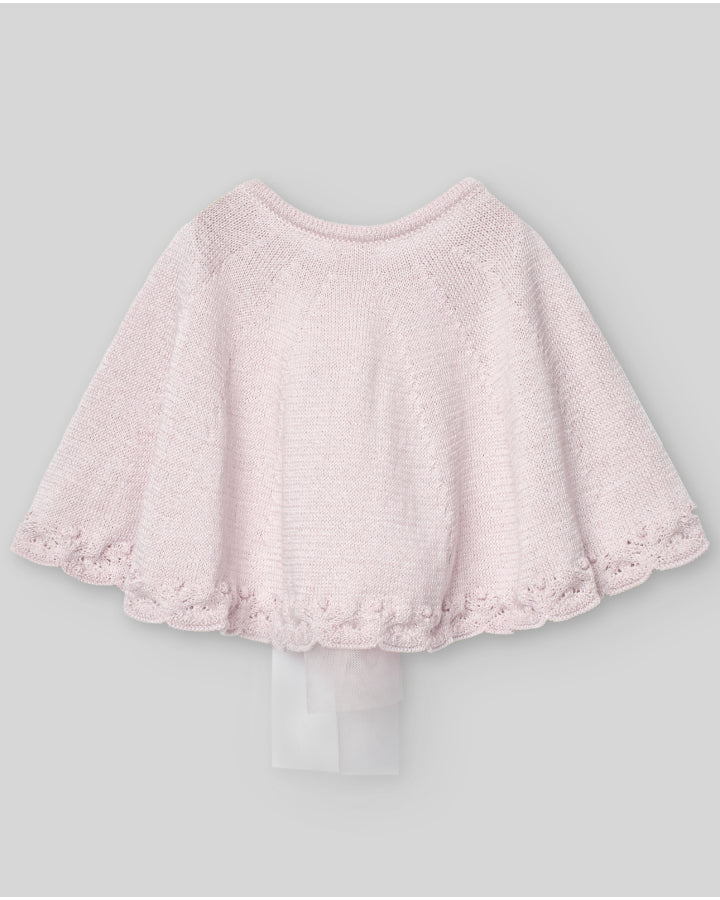 Girl Ribbon Elegant Knit Cape