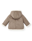 Faux Sheepskin Coat for Baby with Hoodie