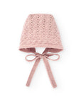 Pink Knitted Bonnet with border details