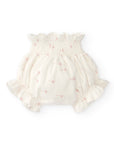 White Bloomers with pink flowers and ruffles