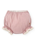 Pale Pink Cotton Bloomers with Lace details