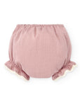 Pale Pink Cotton Bloomers with Lace details