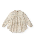 High-neck Liberty Blouse with Pompom