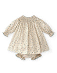 Liberty Dress and Bloomers with little blue leaves