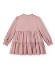 Long sleeves Pale Pink Dress in Cotton